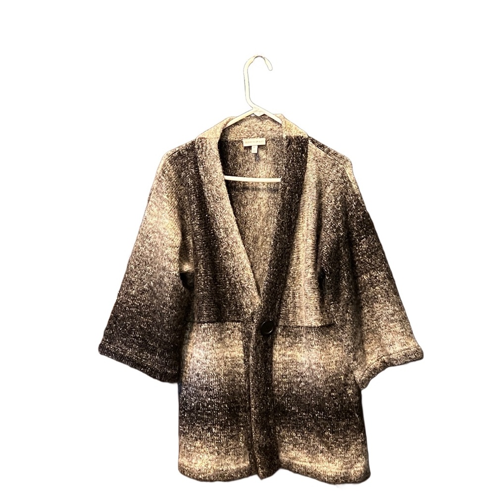 Fashion Bug Black and Cream Cardigan Sweater